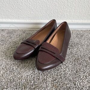 Vionic Penny Loafers Womens Size 6.5 Savannah Brown Leather Flats Classic Shoes